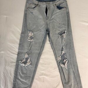 Wild Fable Light Blue Distressed Straight Leg Jeans